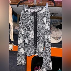 Witch lace up transparent long sleeve